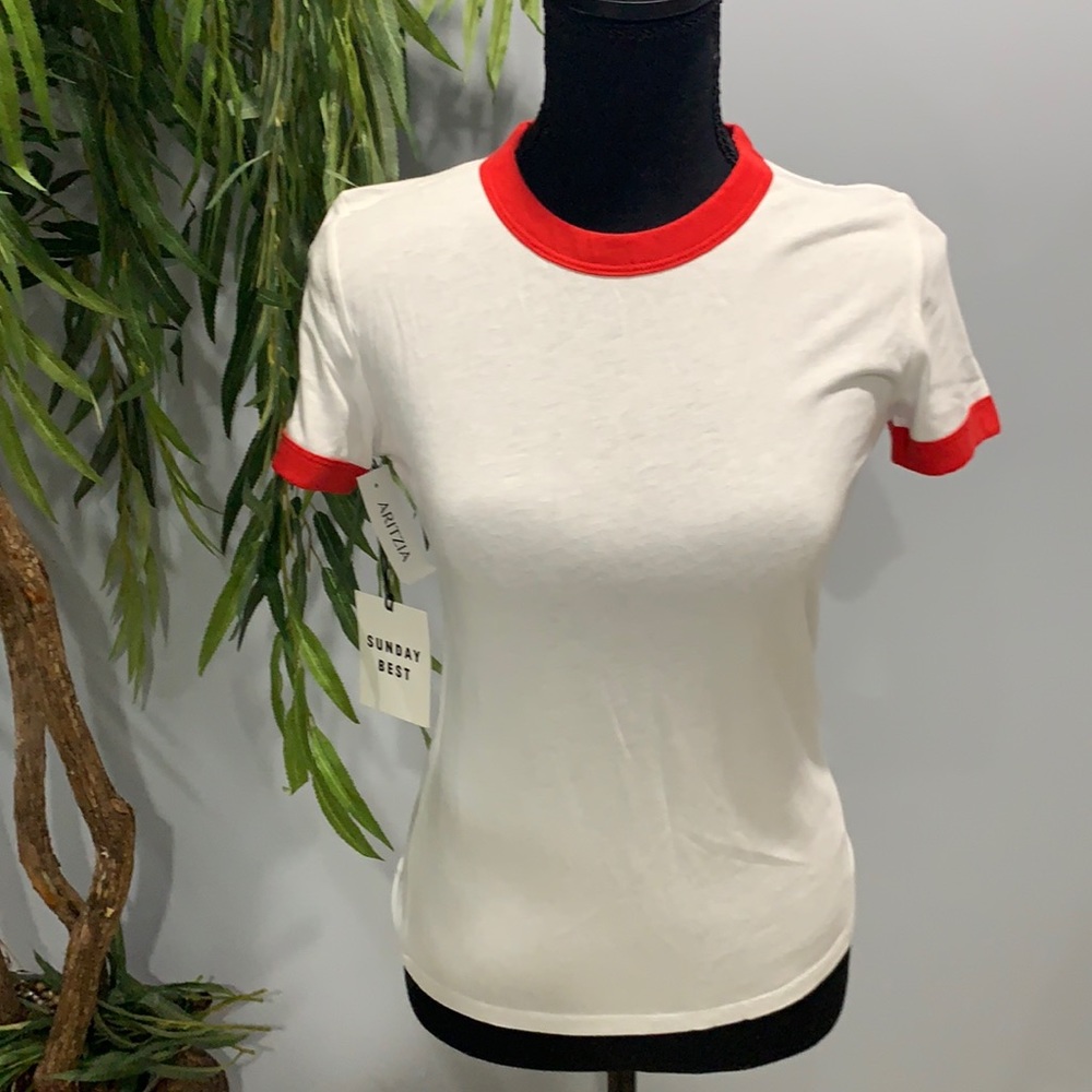 Aritzia Women White T-Shirt